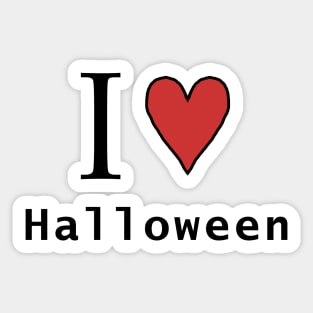 I Love Halloween Horror Sticker